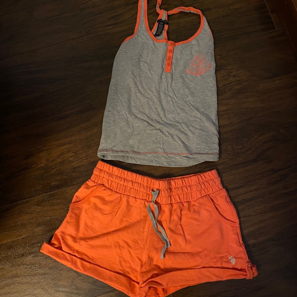U.S Polo tank top and shorts set